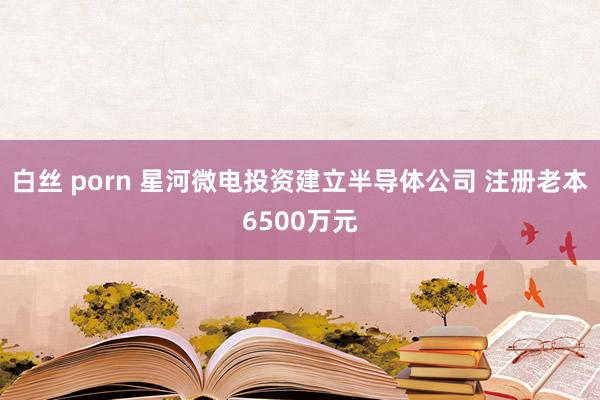 白丝 porn 星河微电投资建立半导体公司 注册老本6500万元