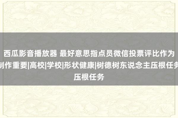 西瓜影音播放器 最好意思指点员微信投票评比作为制作重要|高校|学校|形状健康|树德树东说念主压根任务